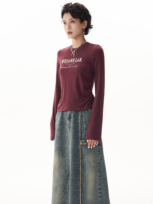 Briefe drucken Langarm T-Shirt