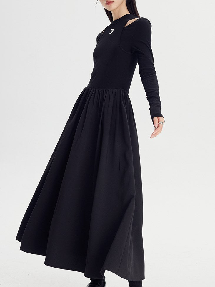 A-Line Langarm-Strickkleid