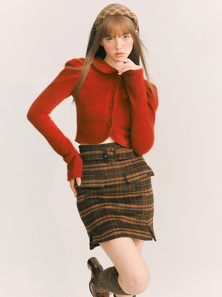 Fluffy Small FUR CARDIGAN JACKET