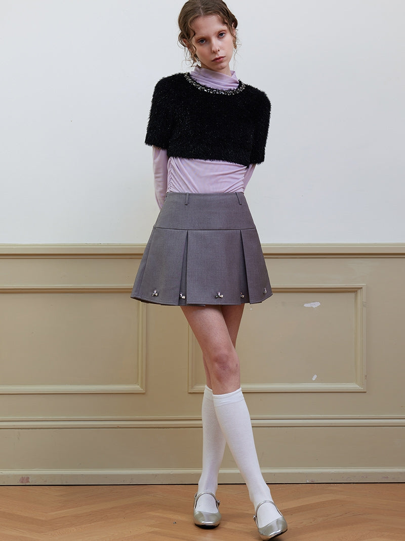 Short Wide PLEATED SKIRT