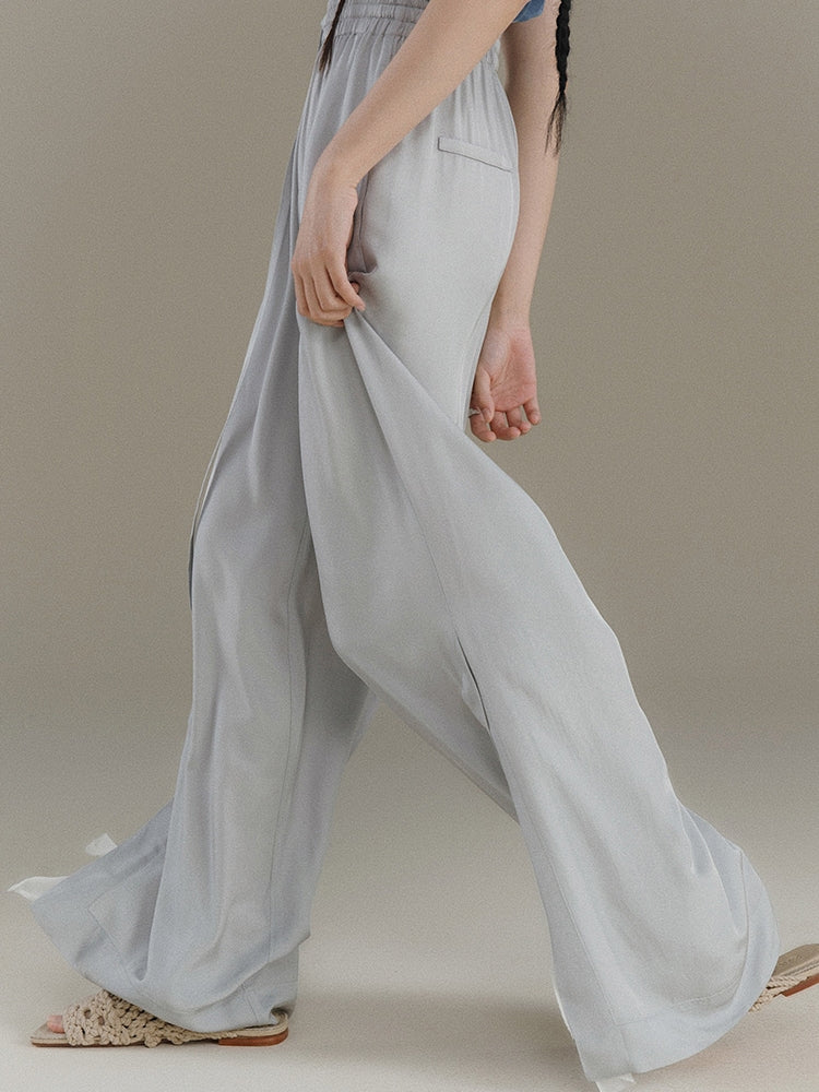 넓은 다리 바지