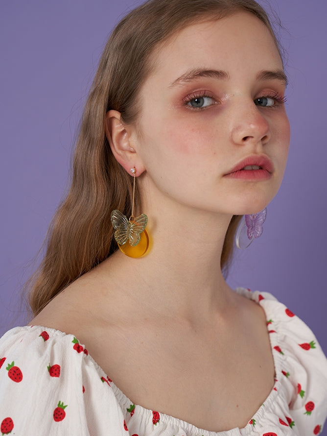 투명한 나비 귀걸이