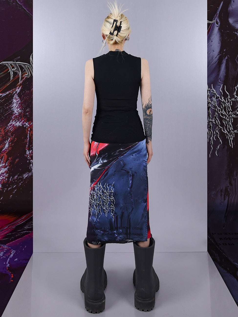 Psychedelic Mesh Sleeveless Top