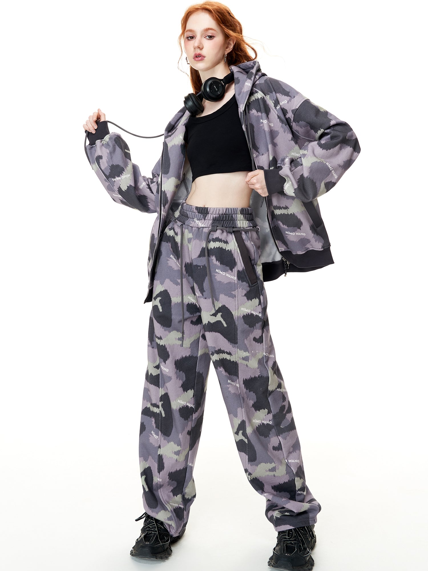 위장 A- 라인 치마 및 바지