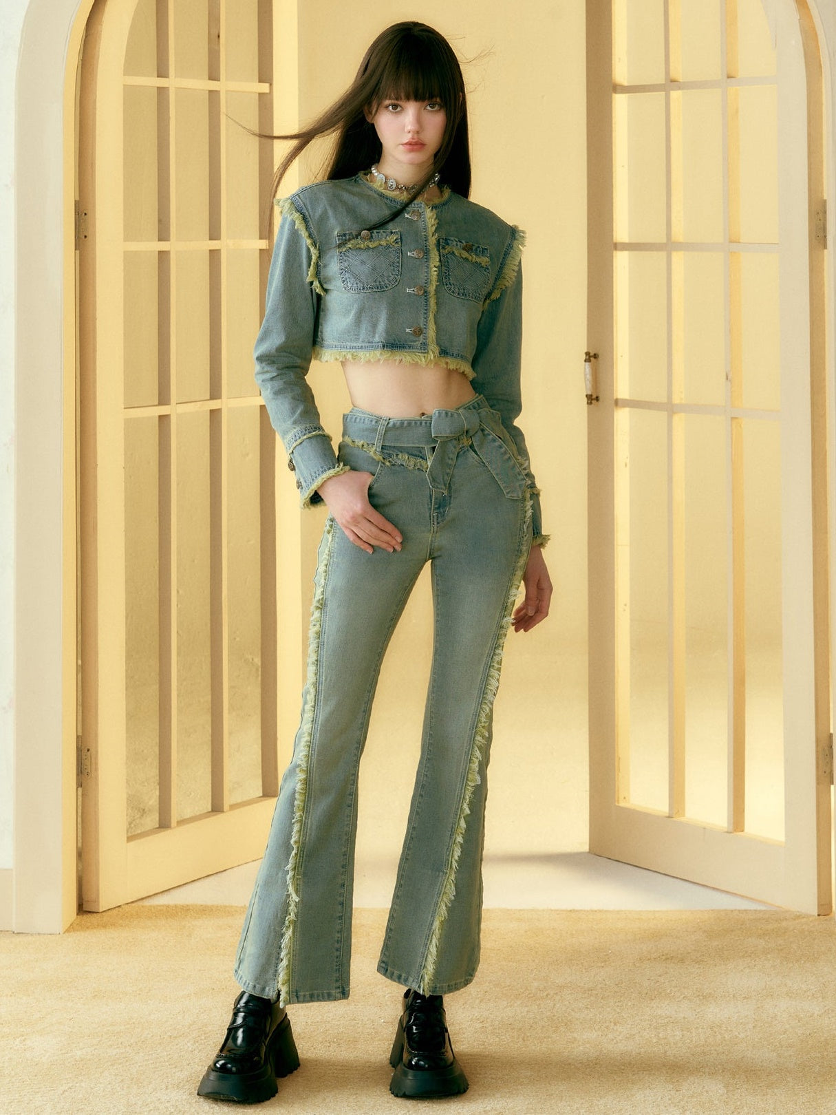 Gurt Rohkante Micro Slim Jeans