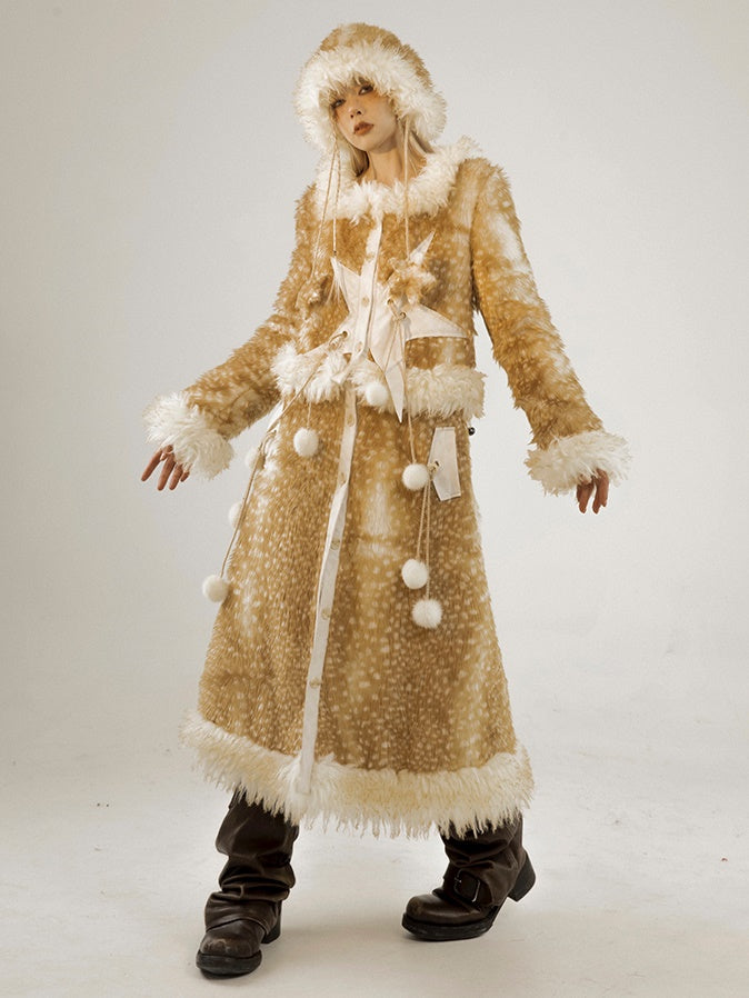 Detachable Two-Wear Furry Long Coat