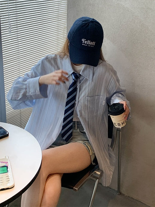 Chemise de protection solaire lâche à manches longues