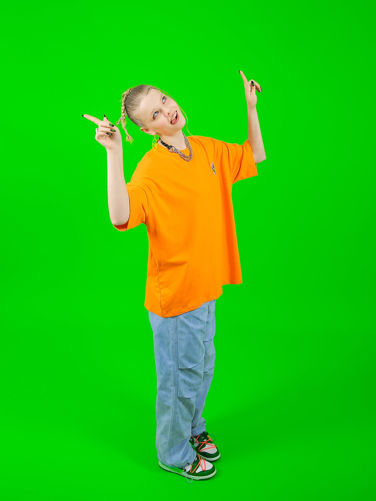 개 OnePoint 오버 사이즈 캐주얼 T 셔츠