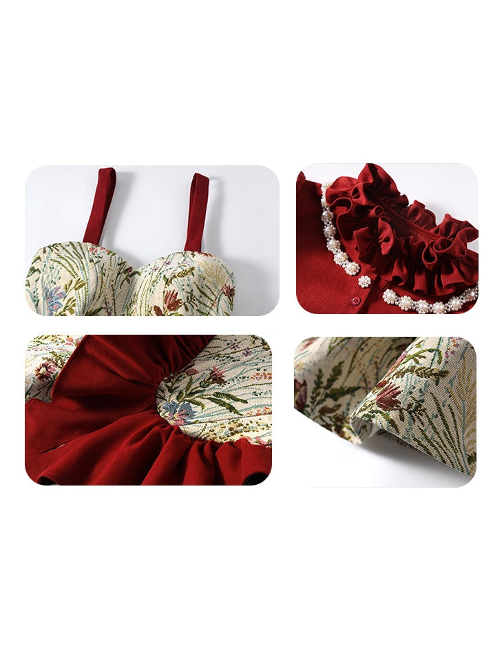 Strap Retro JACQUARD Dress & Leg of Lamb Shirt