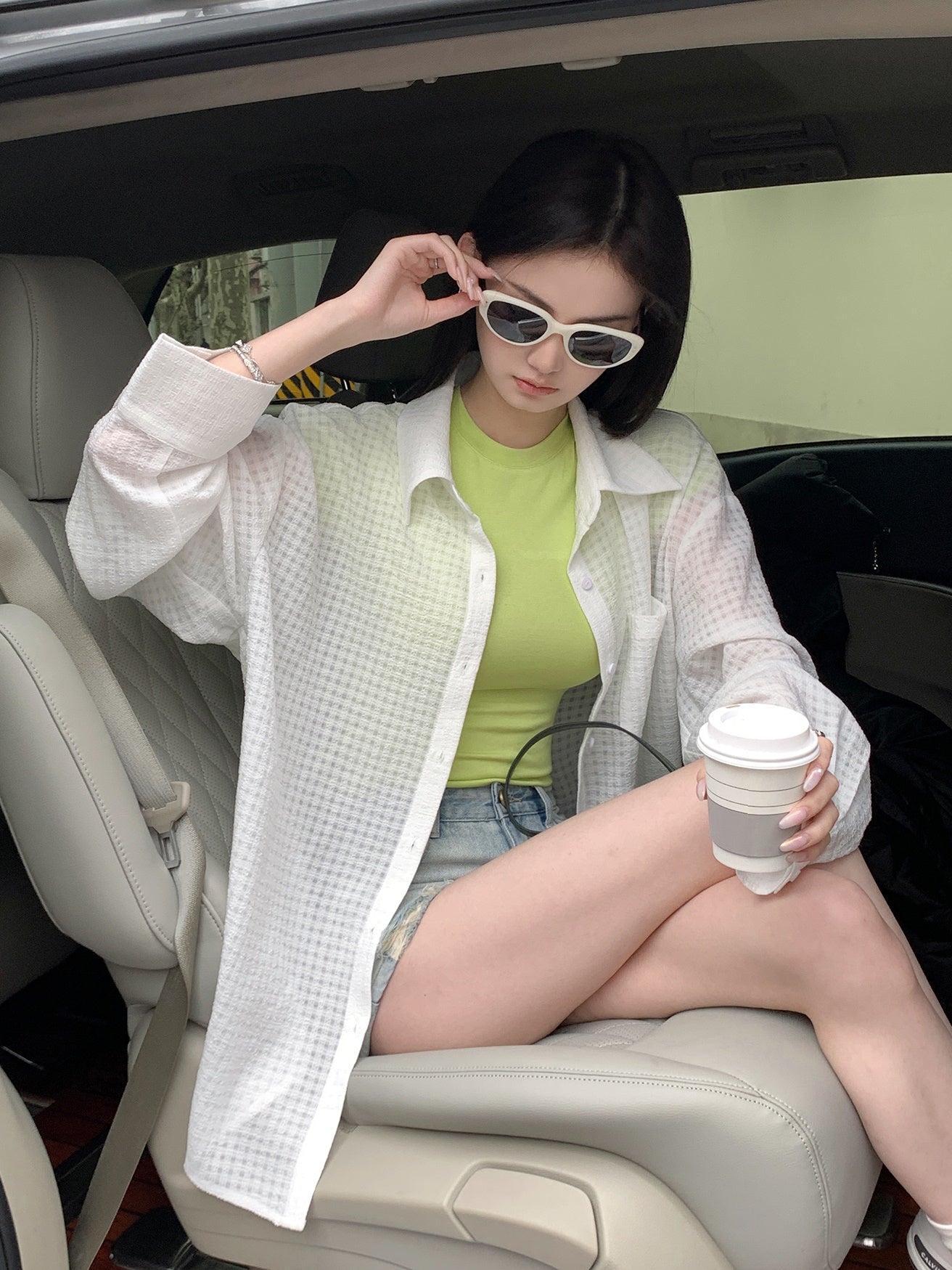 Chemise de protection solaire lâche à manches longues