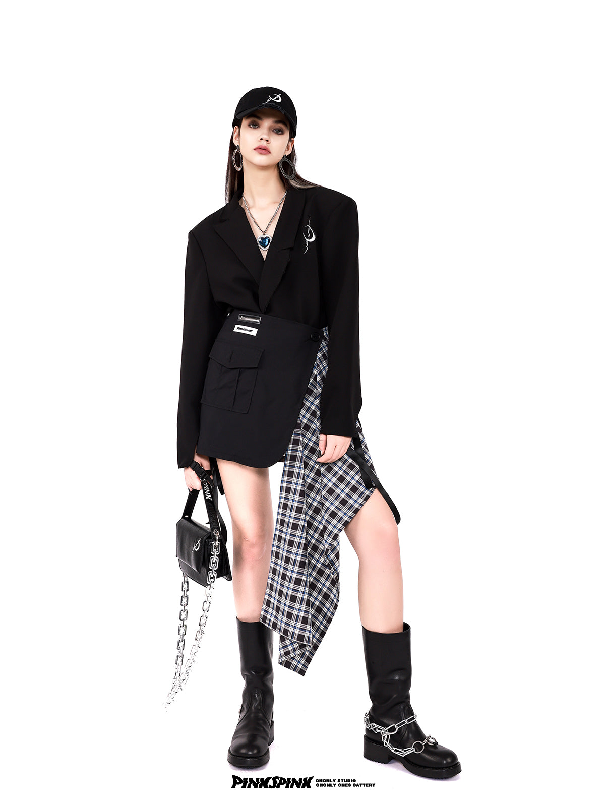 Plaid Nichi Skirt Jacket