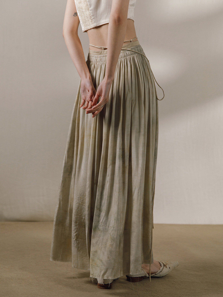 2way tie-dye 자연스러운 일체형 스커트