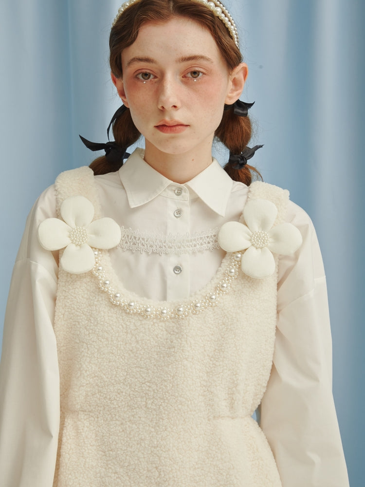 Süße süße Blumenperlenspitze Retro ein Stück