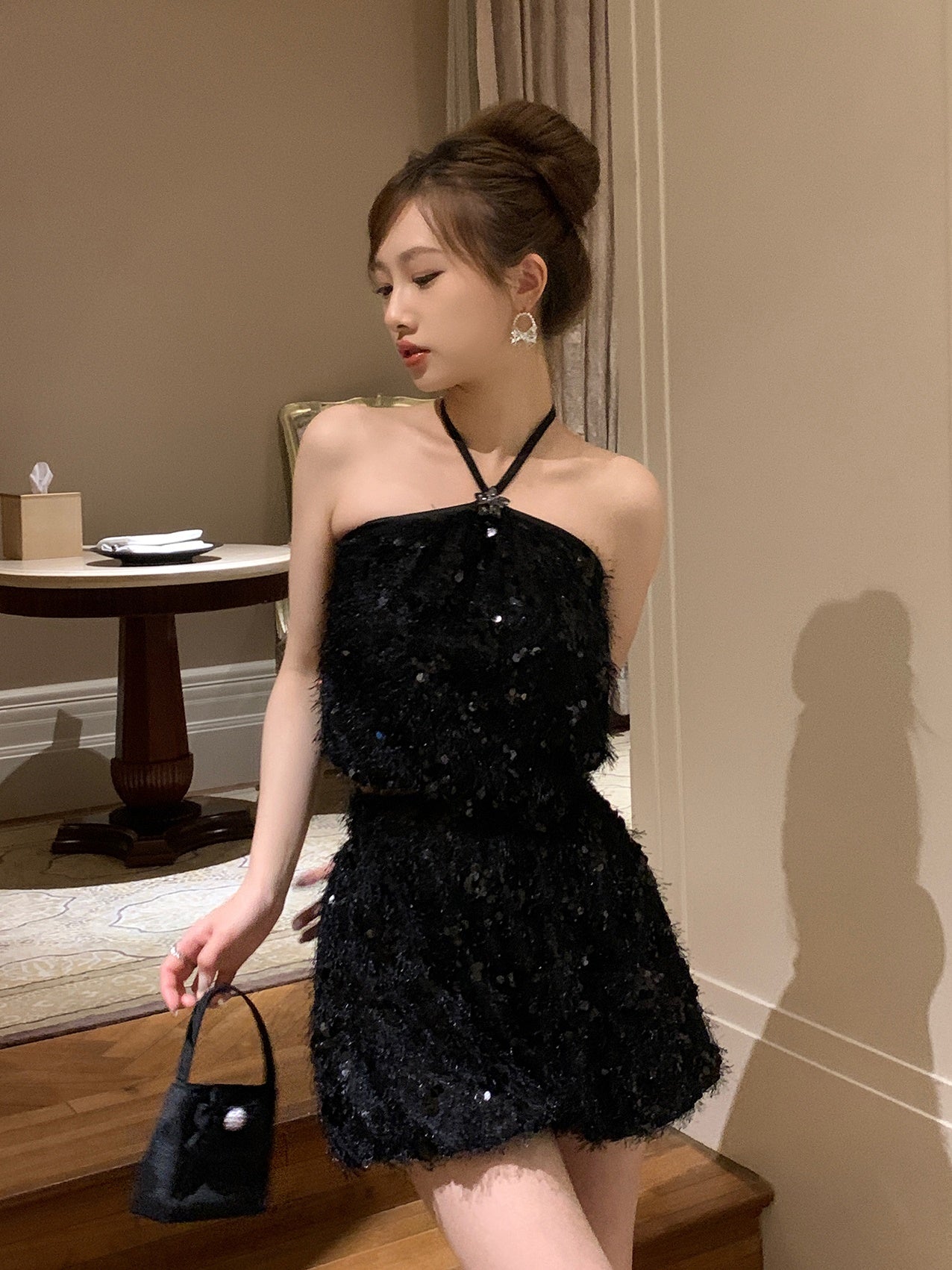 Paillettenhalter -Weste Top & Bud Short Hosen