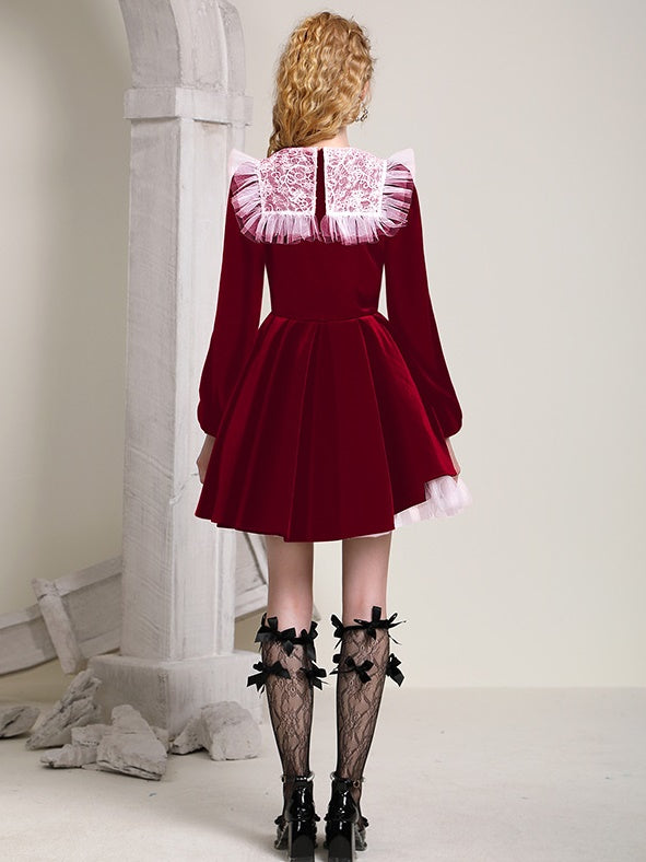 Samt -Laternenhülle Kleid