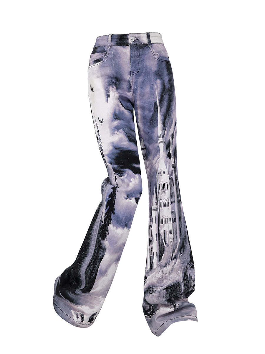 Tie-Dye Nichi Casual Wide-Leg Pants