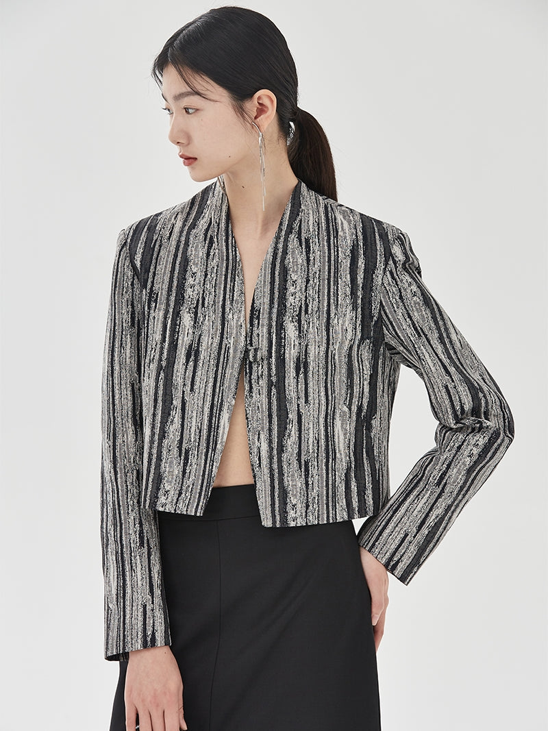 JACQUARD SHORT JACKET