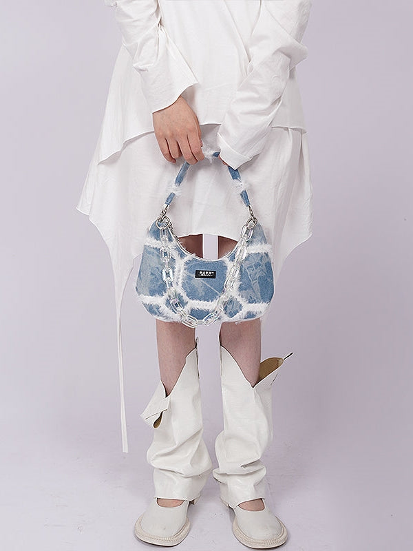 Denim Retro Armpit Bag