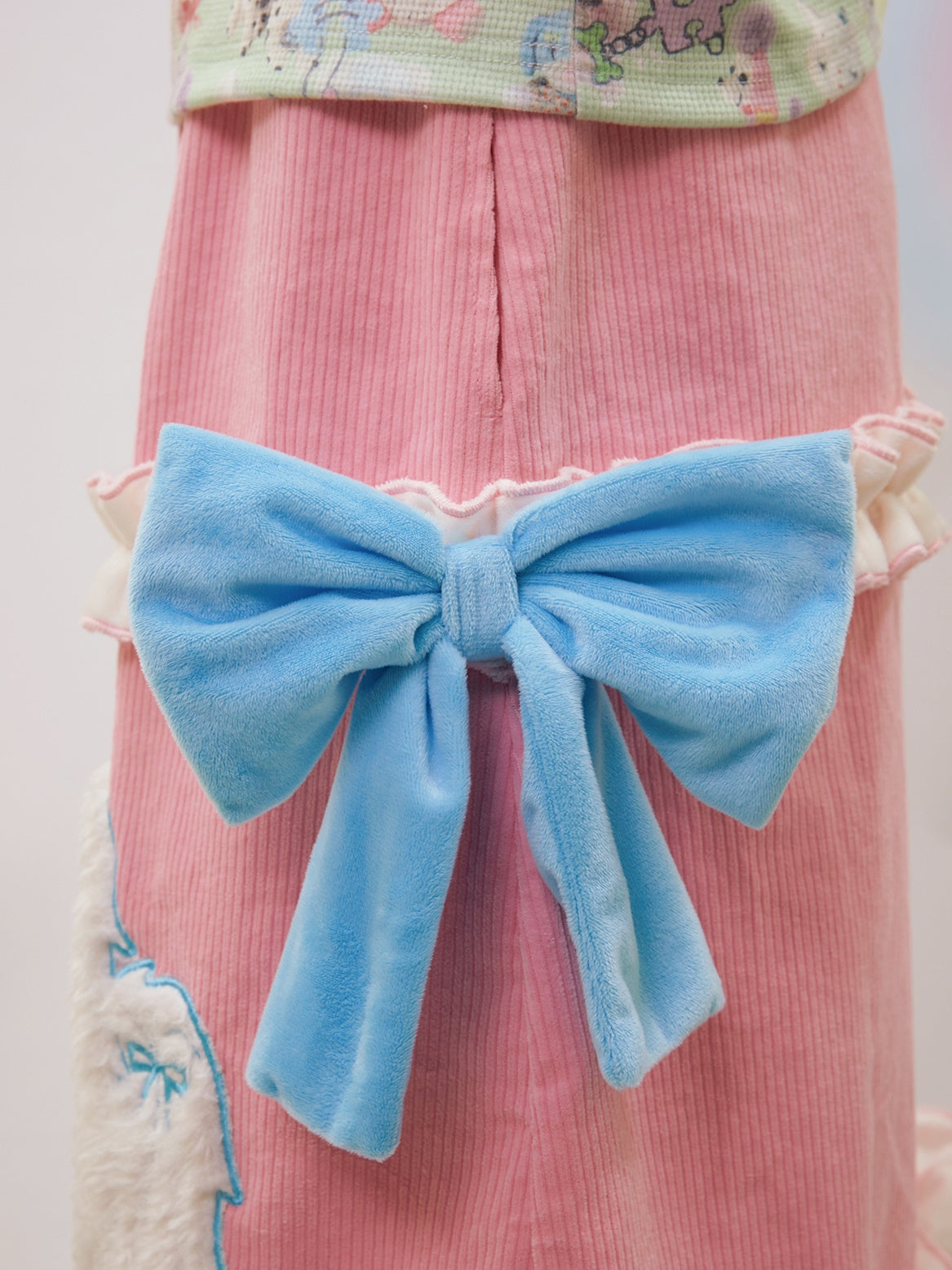 Gedruckter Cord -Spitzenrock