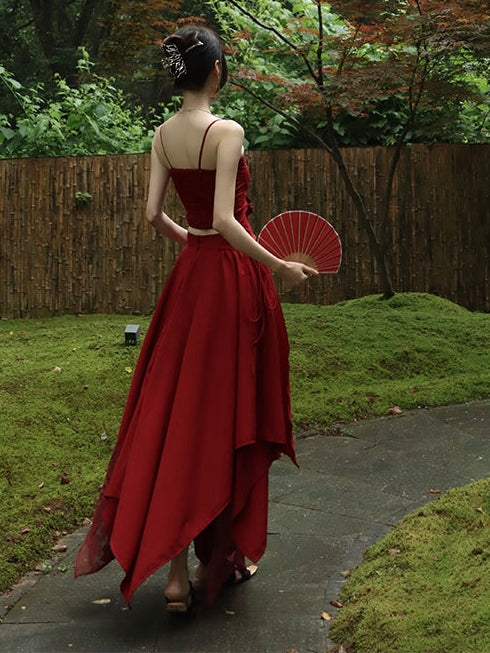 Seidennähte a-line-Spitzenrock