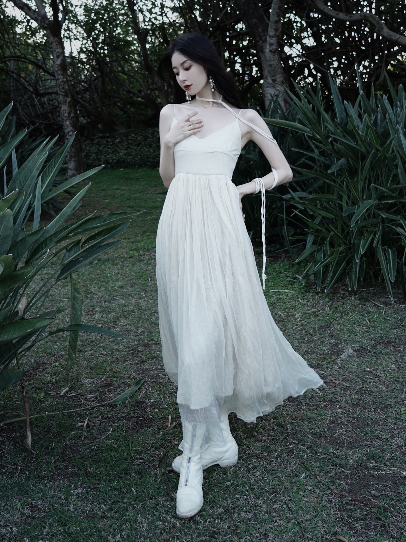 Französische Kleid von Hosenträgern