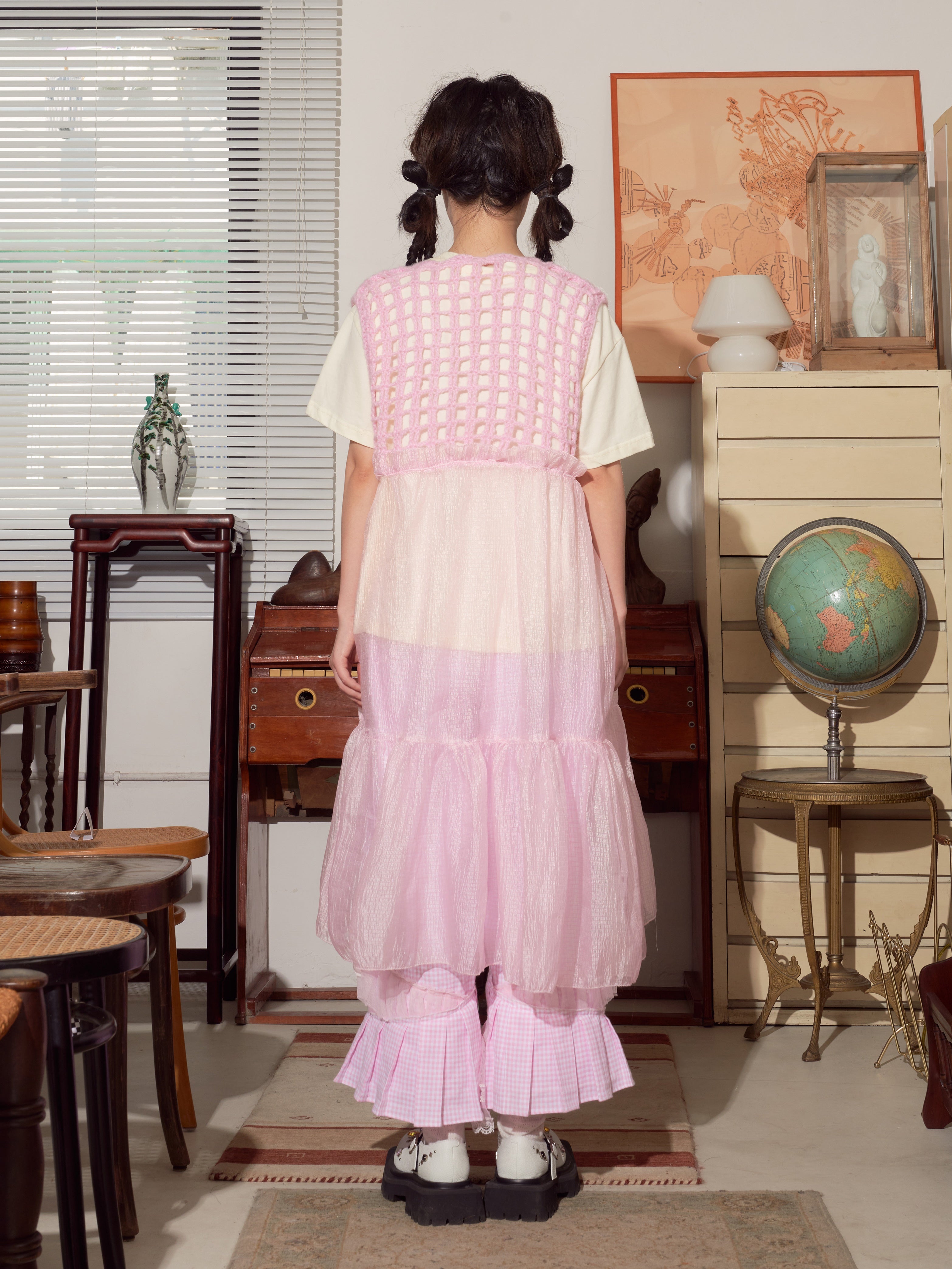 핸드 깨우기 모직 조끼