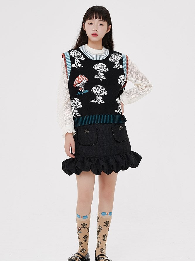 Pilzgestrickte Weste