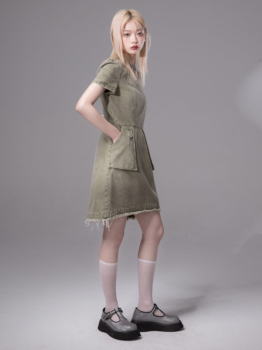 Dreidimensionales Taschen-Jeans-Einteiler