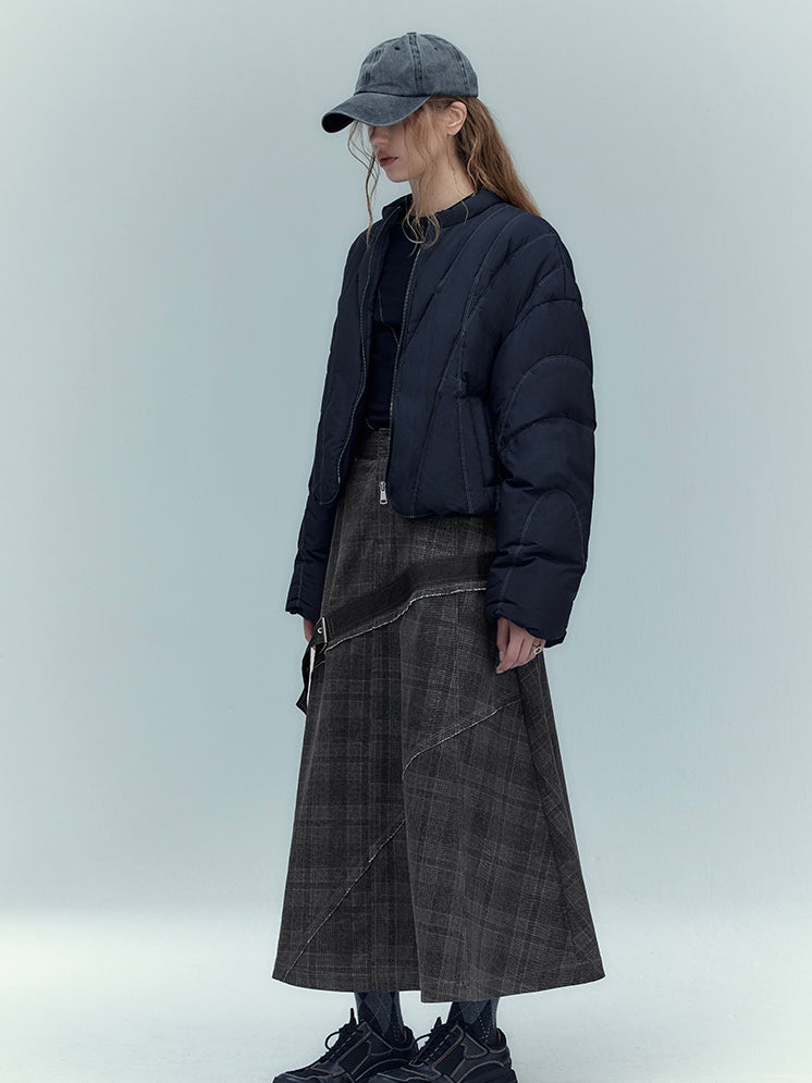 Lightweight Staggered Quilted Down Jacket