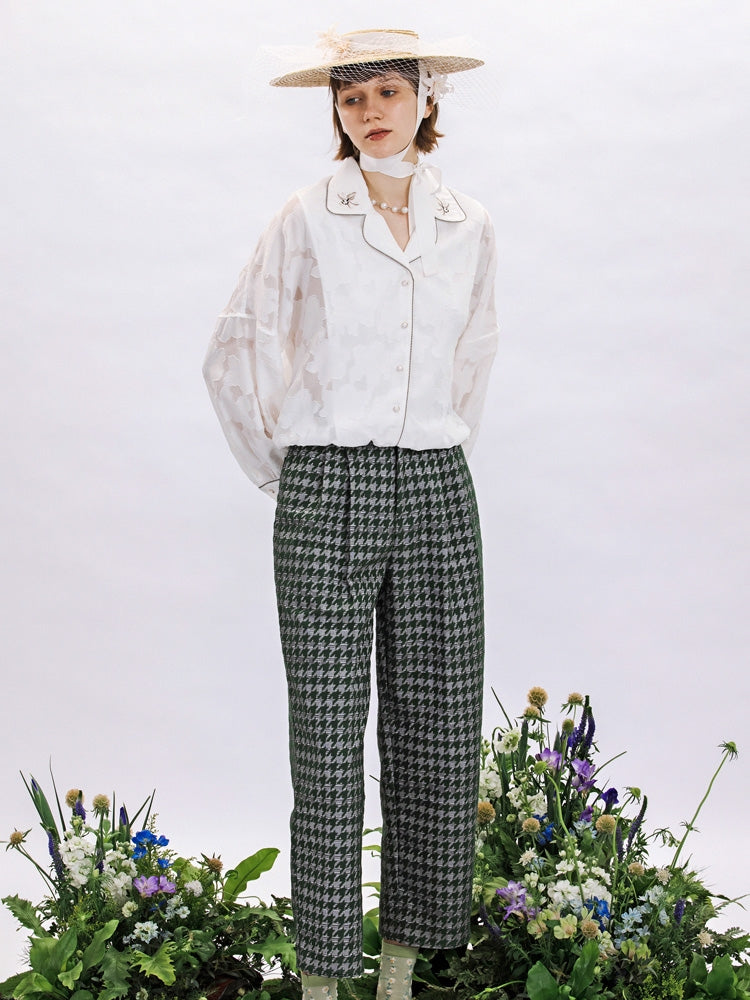 Schiere Stickerei Femineine Bluse