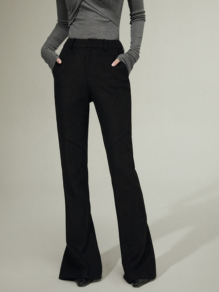 Split -Linie leicht ausgestellte Hose