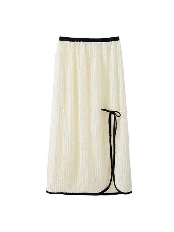 T-shirt et jupe de texture incurvée ondulée