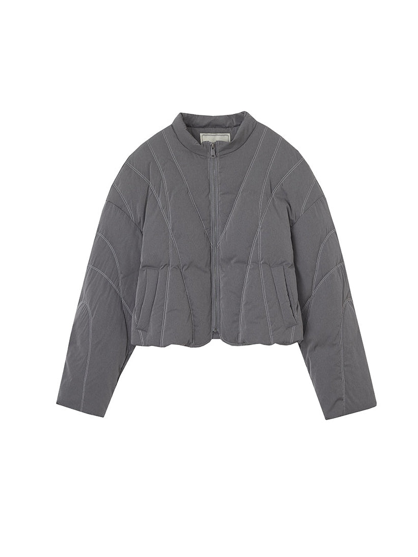 Lightweight Staggered Quilted Down Jacket