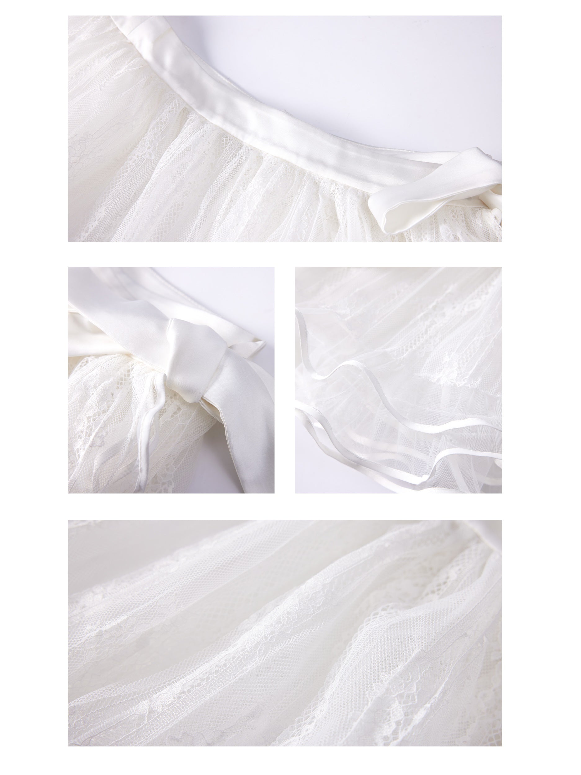 내부 바지가있는 레이스 메쉬 투투 스커트