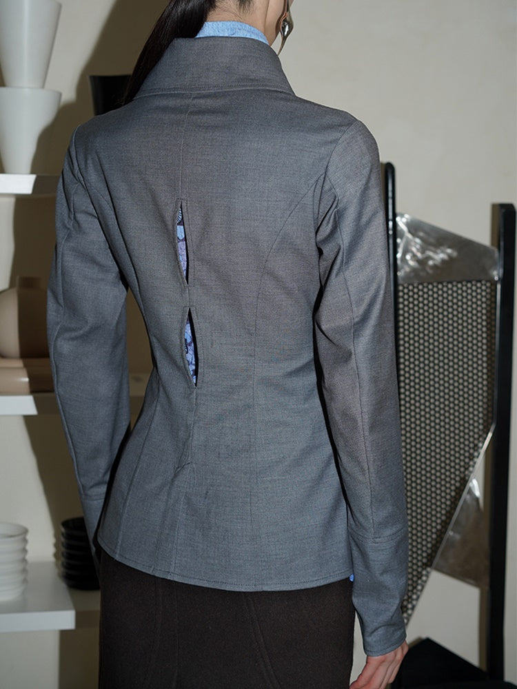 Neues chinesisches Style Wollmischung hohles Hemd