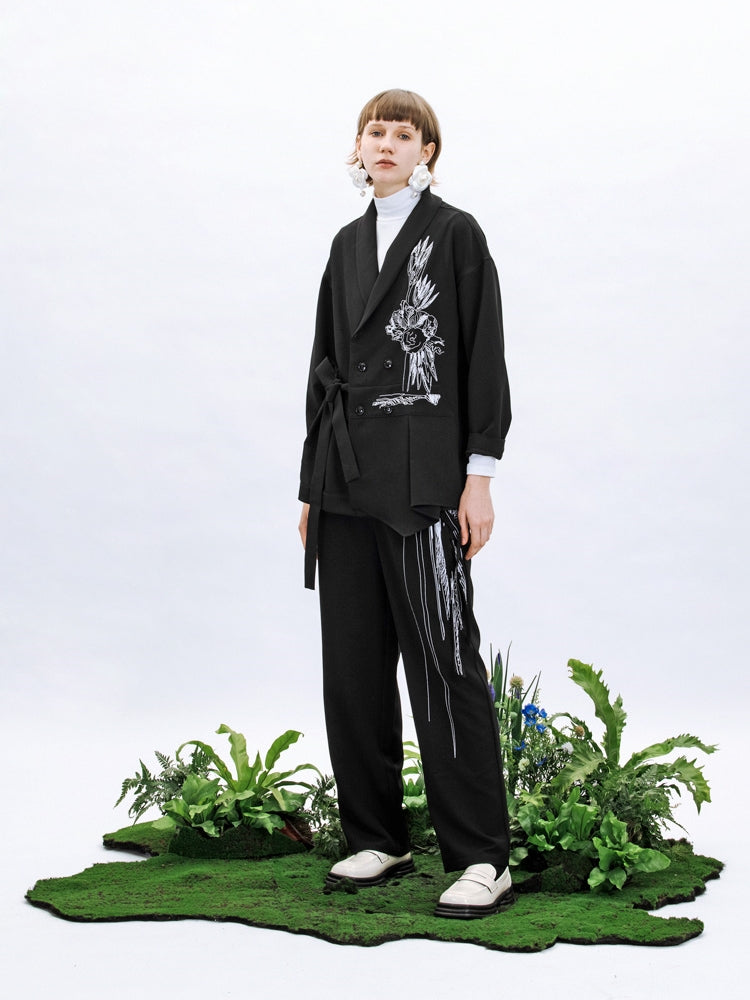 Broderie de la veste en forme d&