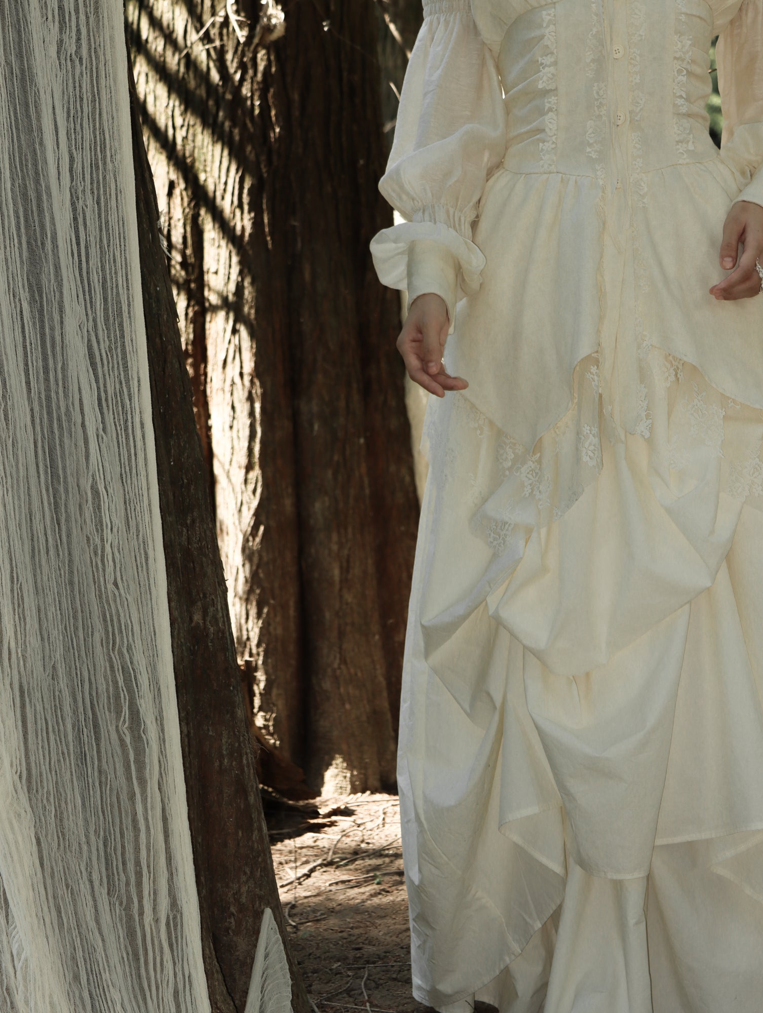 Niche Pleated Long Skirt