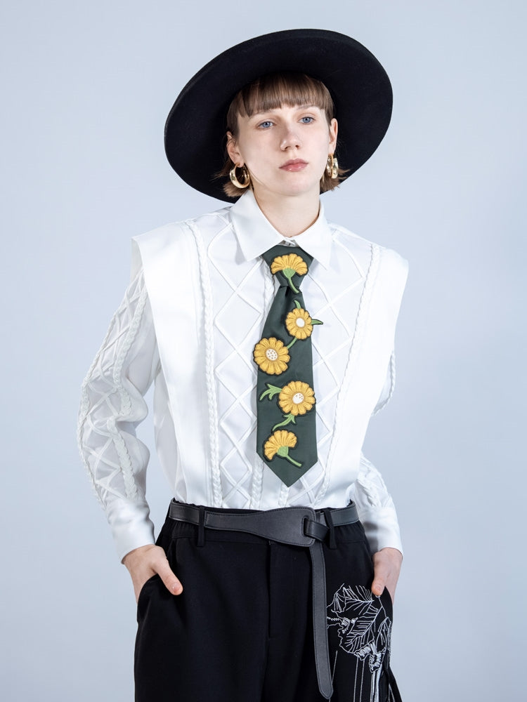 Dreidimensionale modische Blumenkrawatte