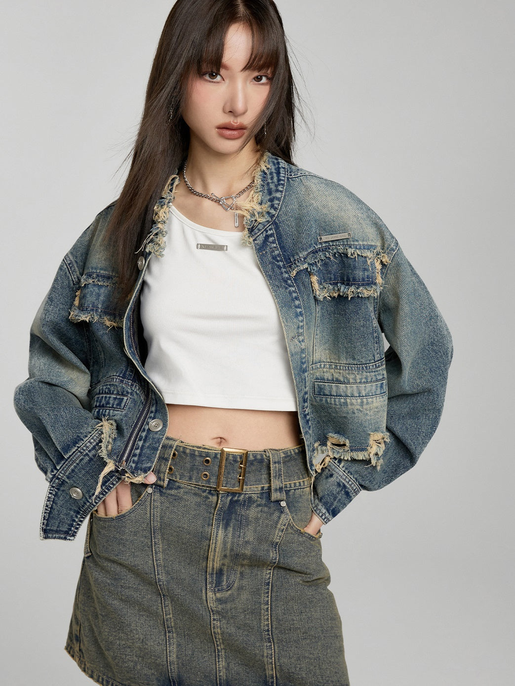 LOOSE SHORT DENIM JACKET