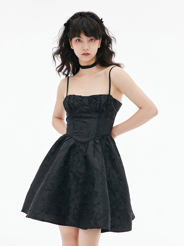 Jacquard bestickte Schleuderkleid