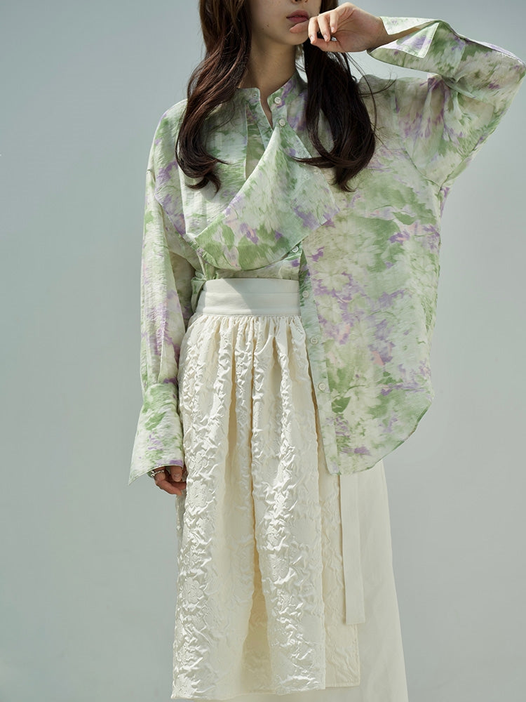 추상 인쇄 셔츠