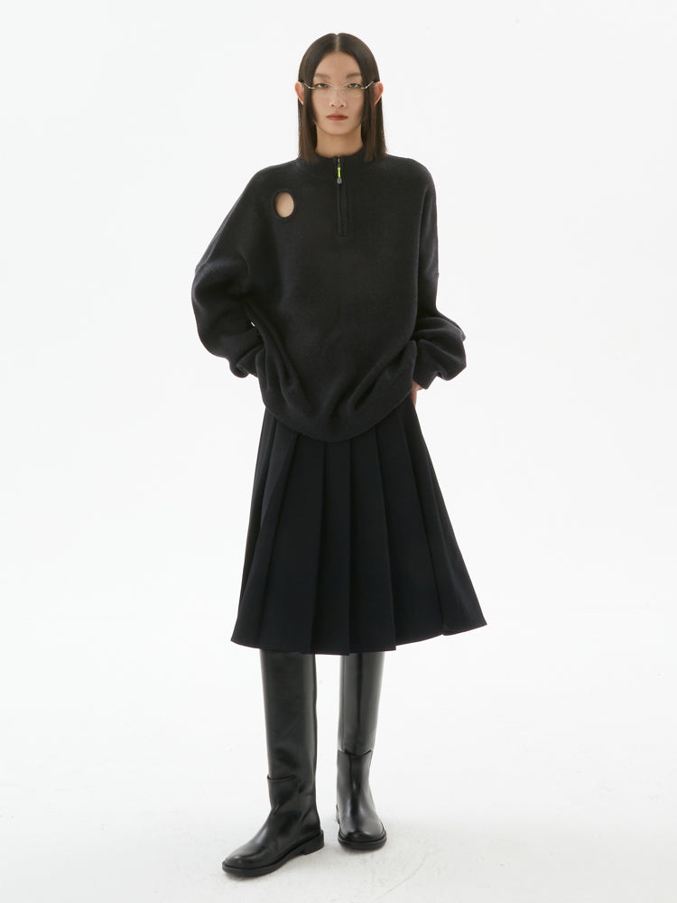 Hohe Taille -Faltenrock