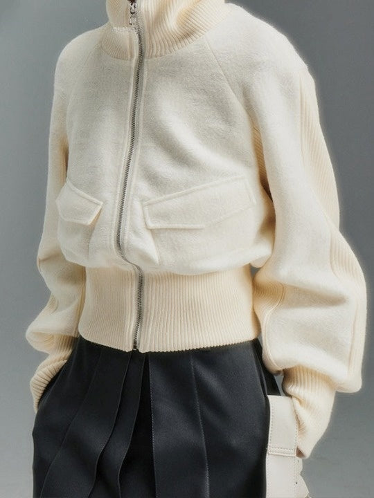 Feather Textural Knittde Jacket