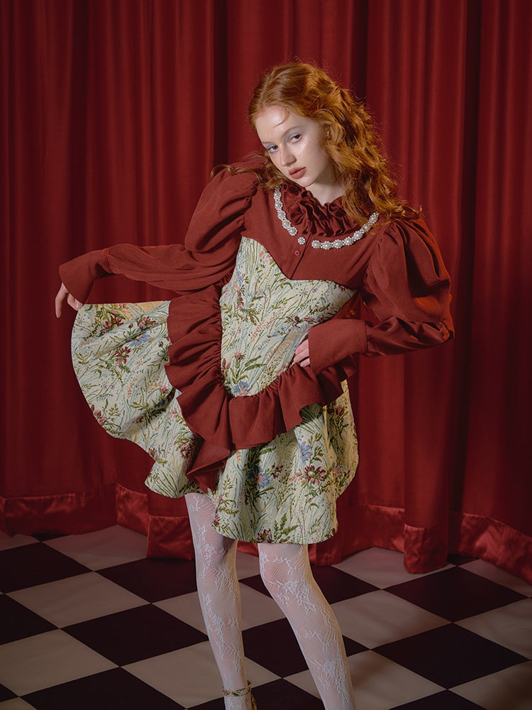 Strap Retro JACQUARD Dress & Leg of Lamb Shirt