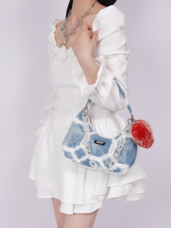 Denim Retro Armpit Bag