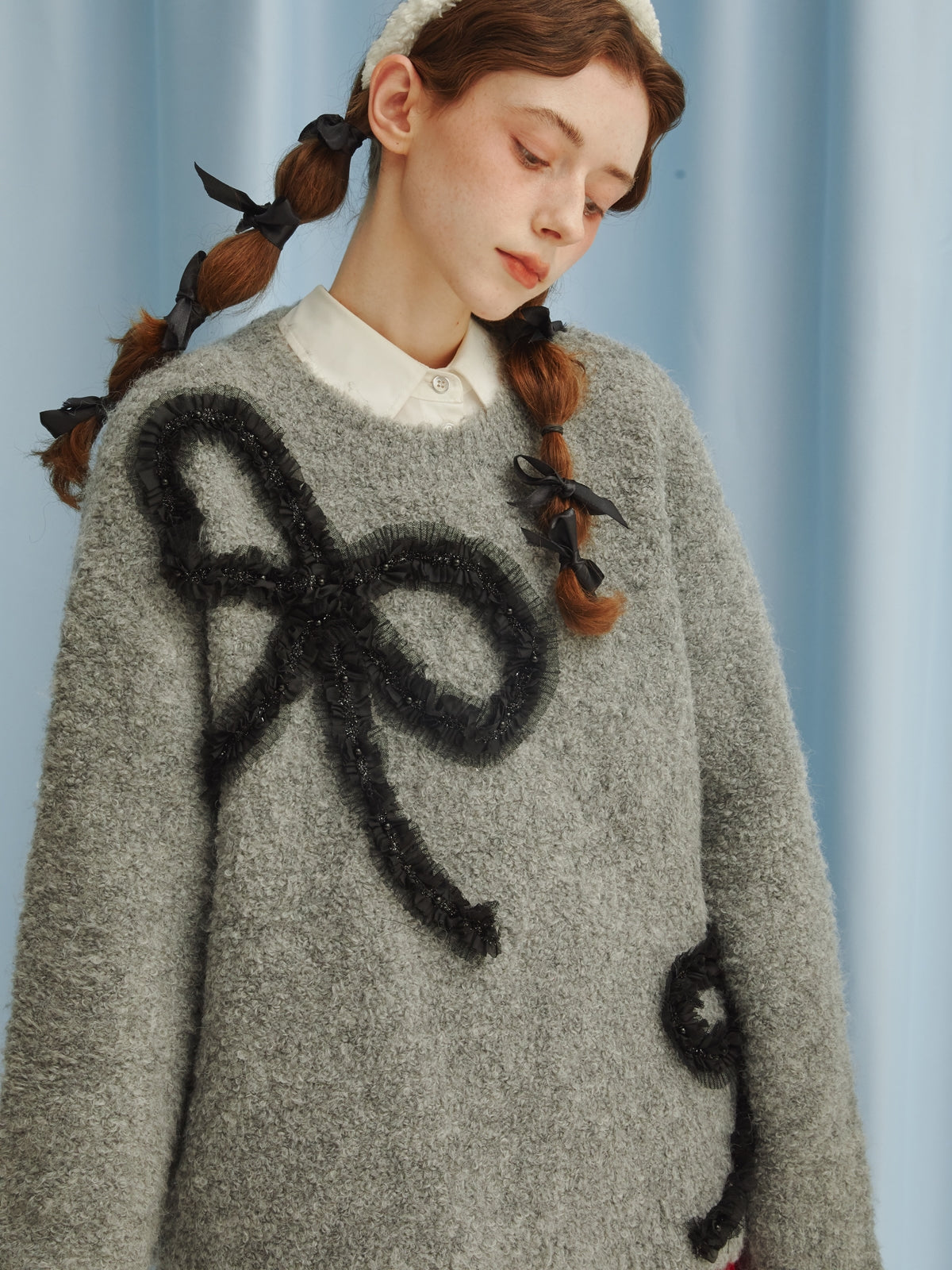 Süße süße Band Stickpullover stricke