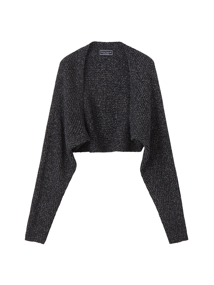 Knit Cropped Tops&Cardigan Set-up