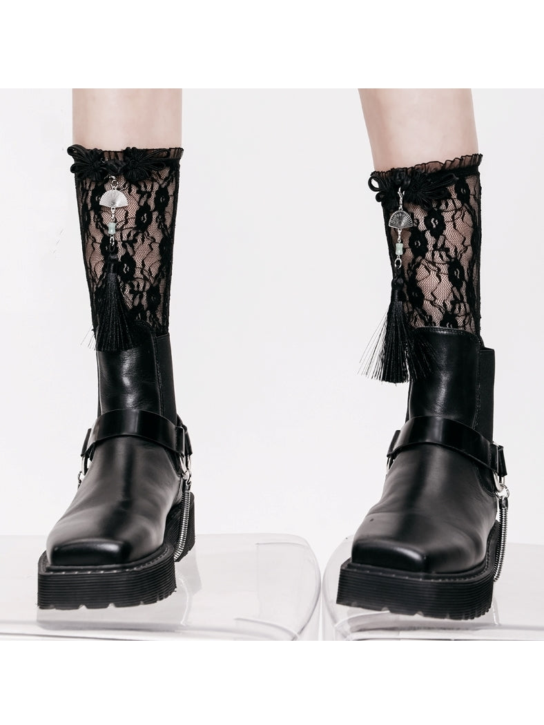 버클 레이스 양말