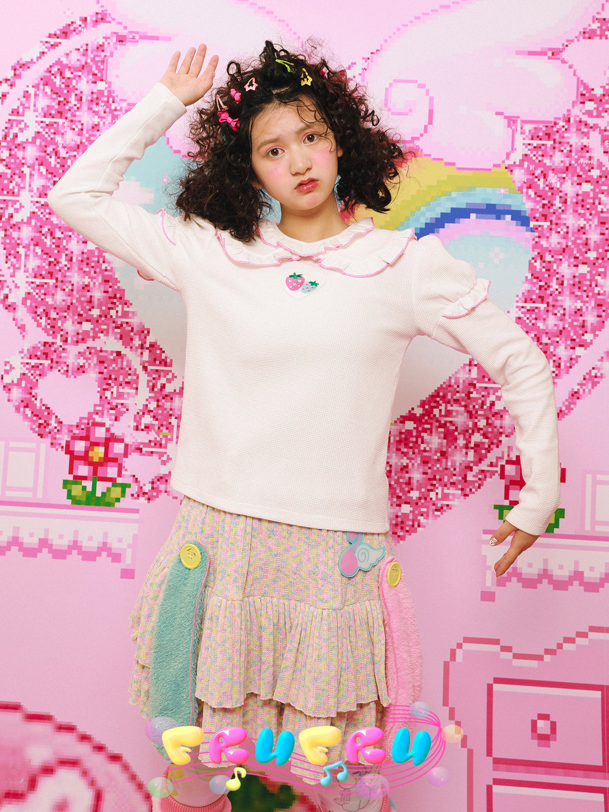 달러 칼라 달콤한 바닥 셔츠