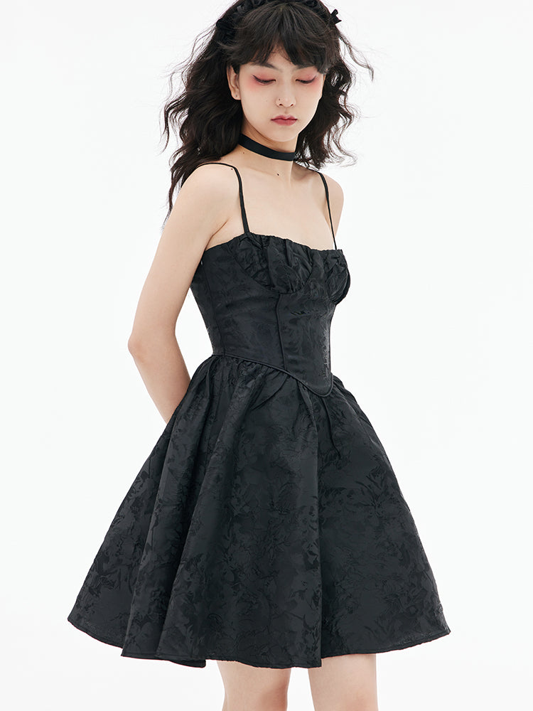 Jacquard bestickte Schleuderkleid